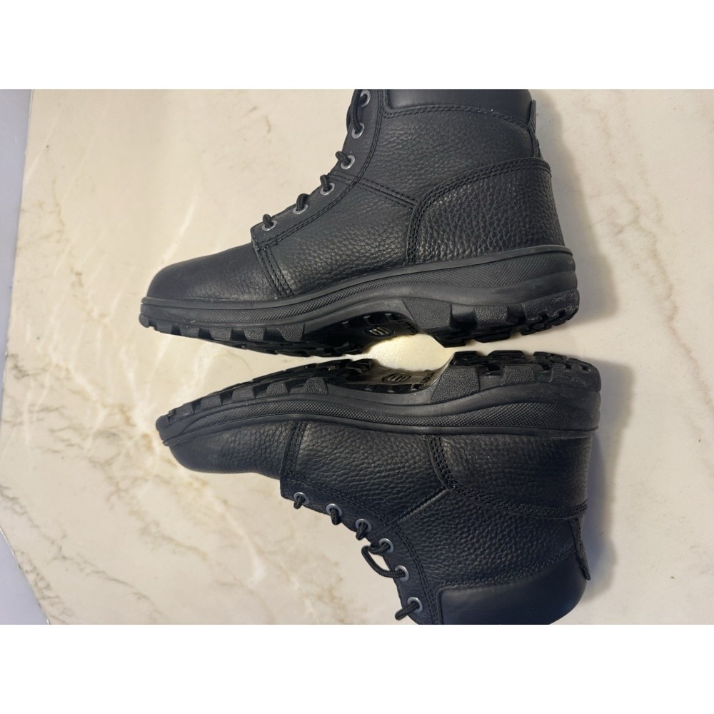 Skechers Work Relaxed Fit Slip Resistant Leather Work Boots Black Men's Size 9 - Picture 9 of 12